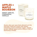 Apples + Maple Bourbon Glass Tumbler Soy Candle-2