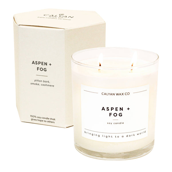 Aspen + Fog Glass Tumbler Soy Candle