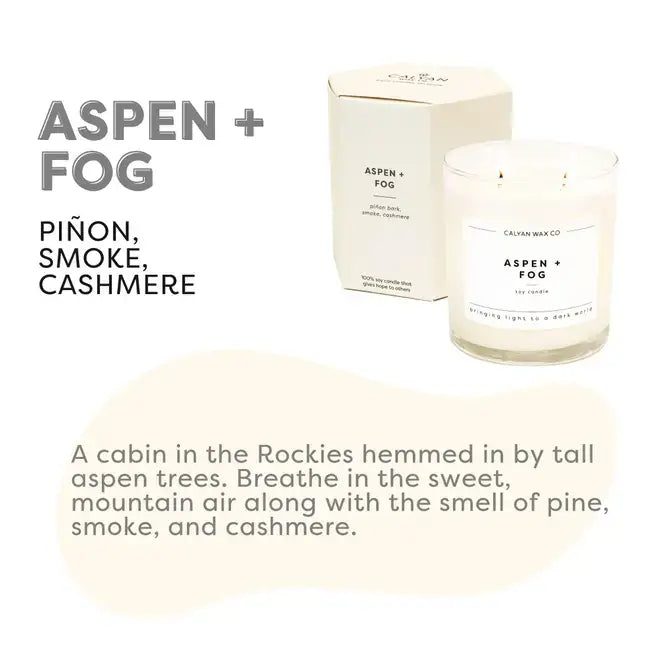 Aspen + Fog Glass Tumbler Soy Candle - 0