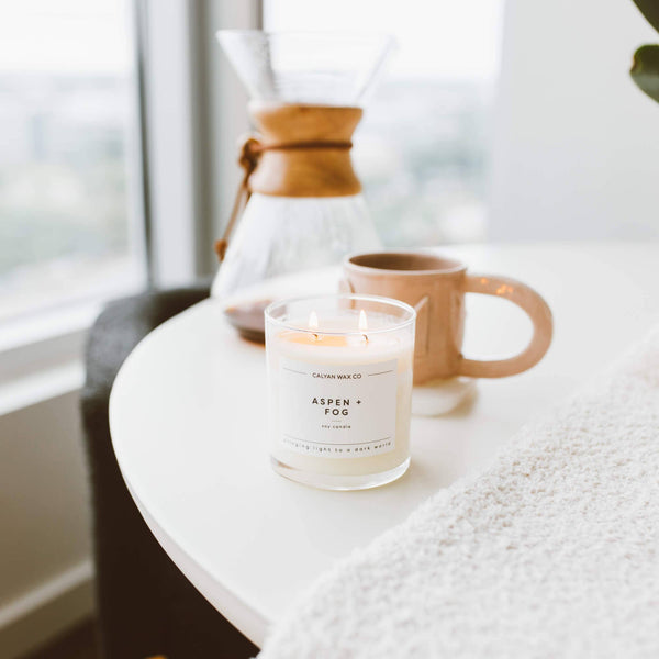 Aspen + Fog Glass Tumbler Soy Candle