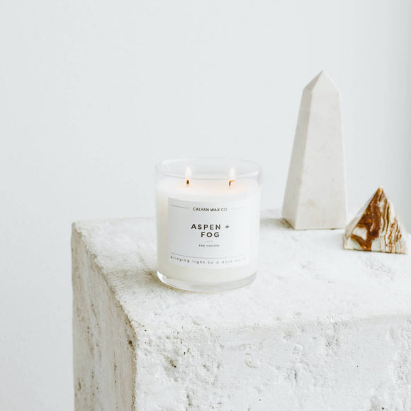 Aspen + Fog Glass Tumbler Soy Candle