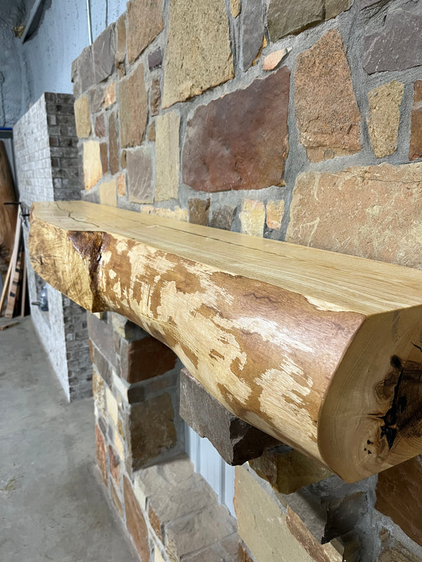 Live Edge Ash Fireplace Mantel