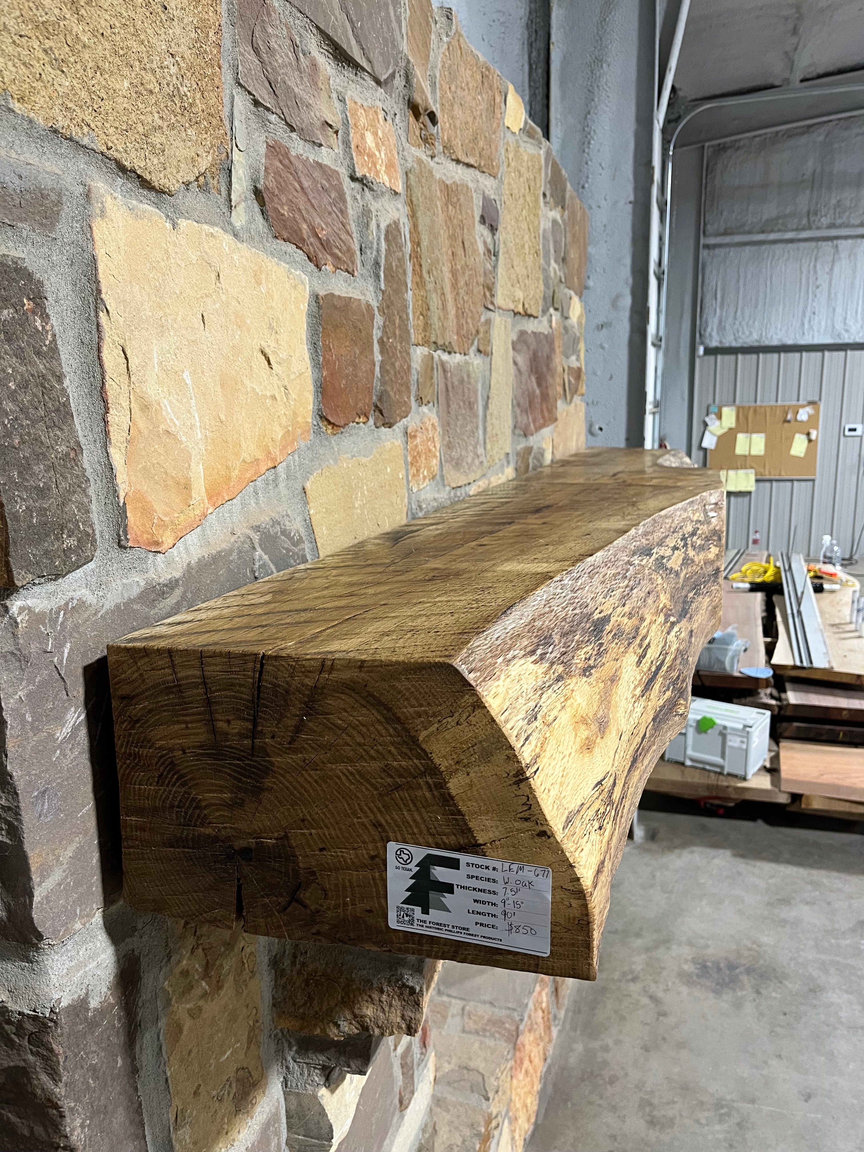 White Oak Fireplace Mantel