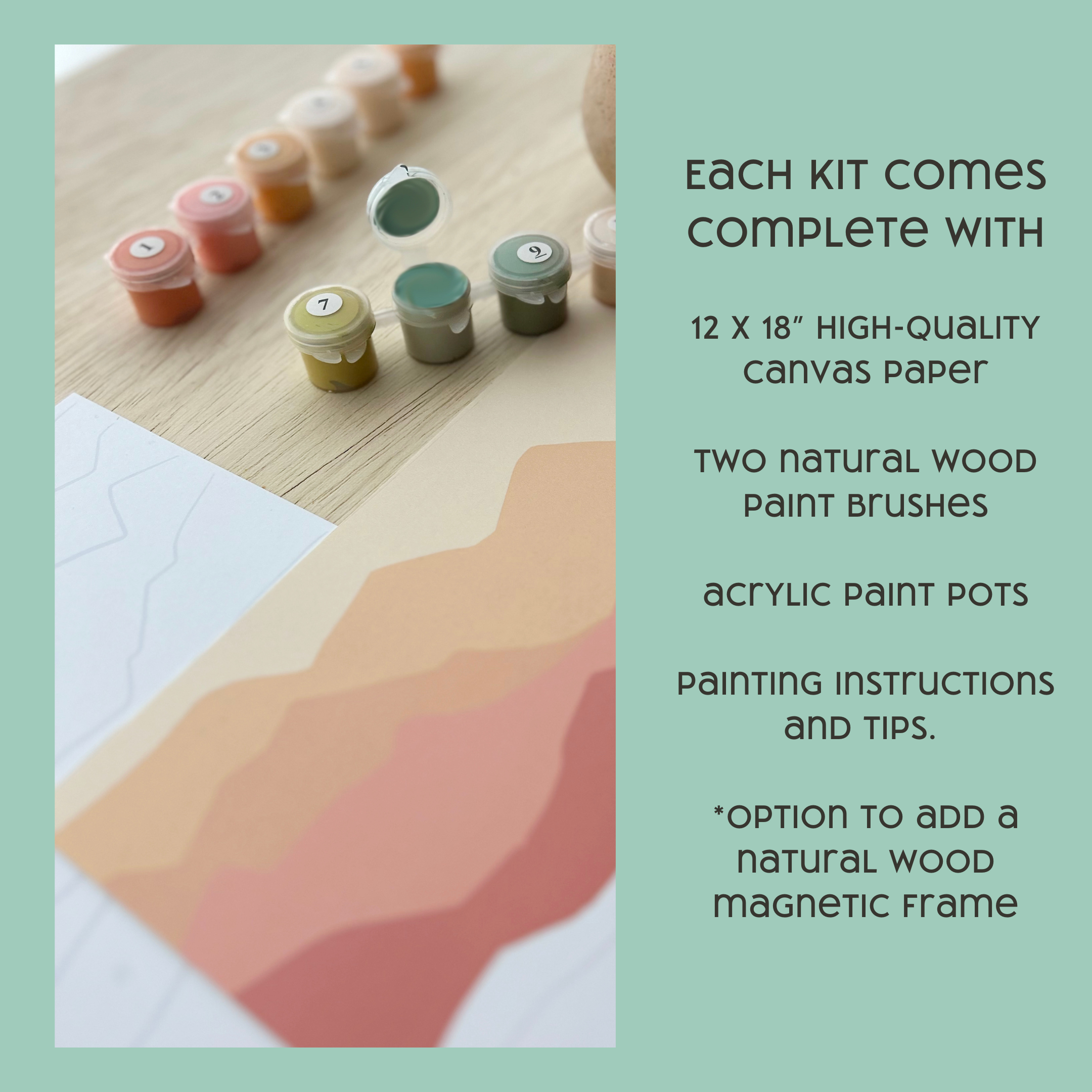 Breathe People - Save the Bees Paint-by-Number Kit for Kids: Kit + Magnetic Frame - 0