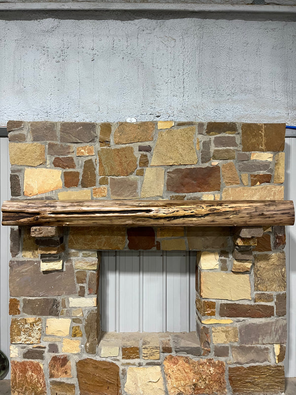 Live Edge Walnut Fireplace Mantel