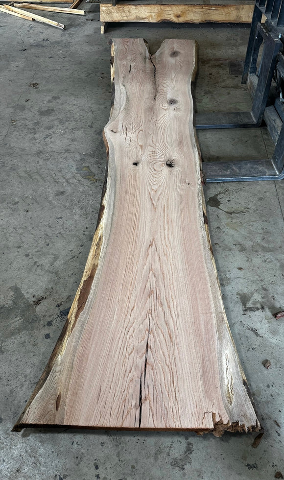 Unfinished Live Edge Red Oak Slab (ULES-2882)