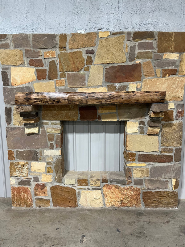 Live Edge Walnut Fireplace Mantel