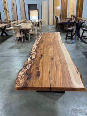 Live Edge Pecan Slab - 0