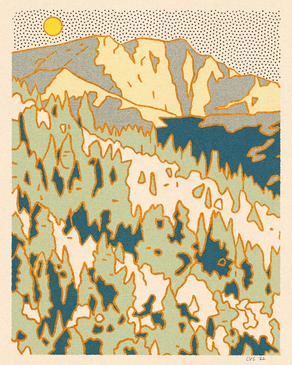 Caroline Clark - Desert Mountain #34 Print: 16″×20″ - 0