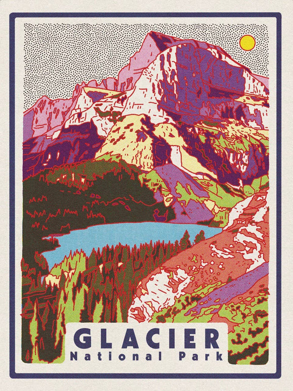 Caroline Clark - Glacier National Park 18"x24" Screen Print
