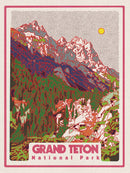 Caroline Clark - Grand Teton National Park 18"x24" Screen Print-1