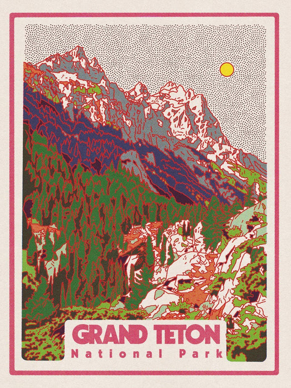 Caroline Clark - Grand Teton National Park 18"x24" Screen Print