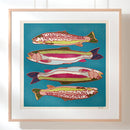 Rainbow and Brown Trout 12x12 Print-1