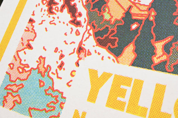 Caroline Clark - Yellowstone National Park 18"x24" Screen Print