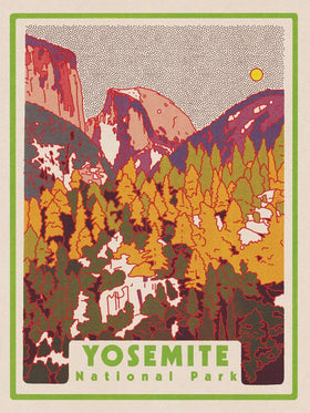 Caroline Clark - Yosemite National Park 18"x24" Screen Print