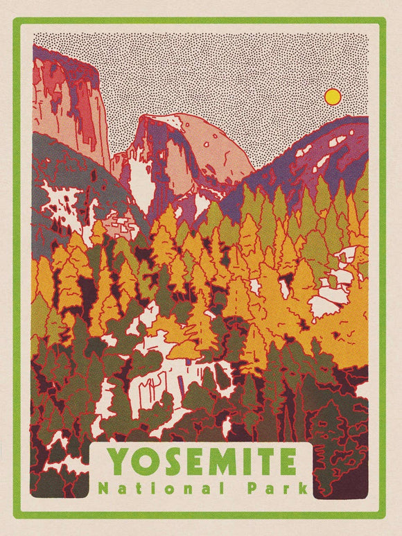 Caroline Clark - Yosemite National Park 18"x24" Screen Print