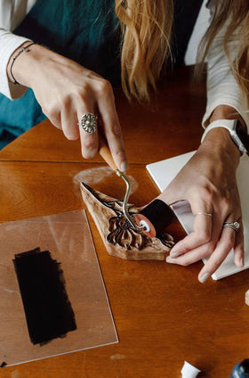 Cate Paper Co. - Blooming Cactus Wood Block Printing kit - 0