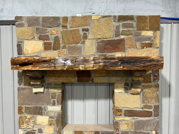 Live Edge Bois D'Arc Fireplace Mantel