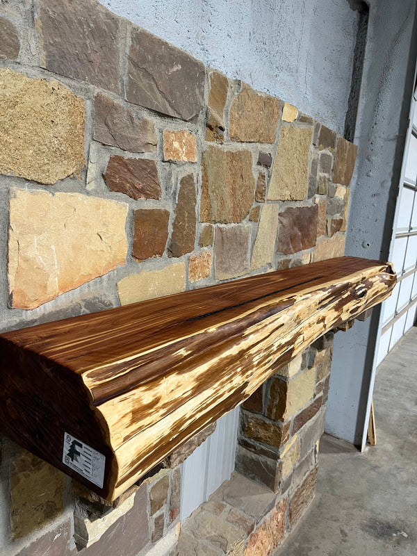 Live Edge Cedar Fireplace Mantel