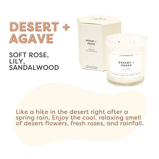 Desert + Agave Glass Tumbler Soy Candle