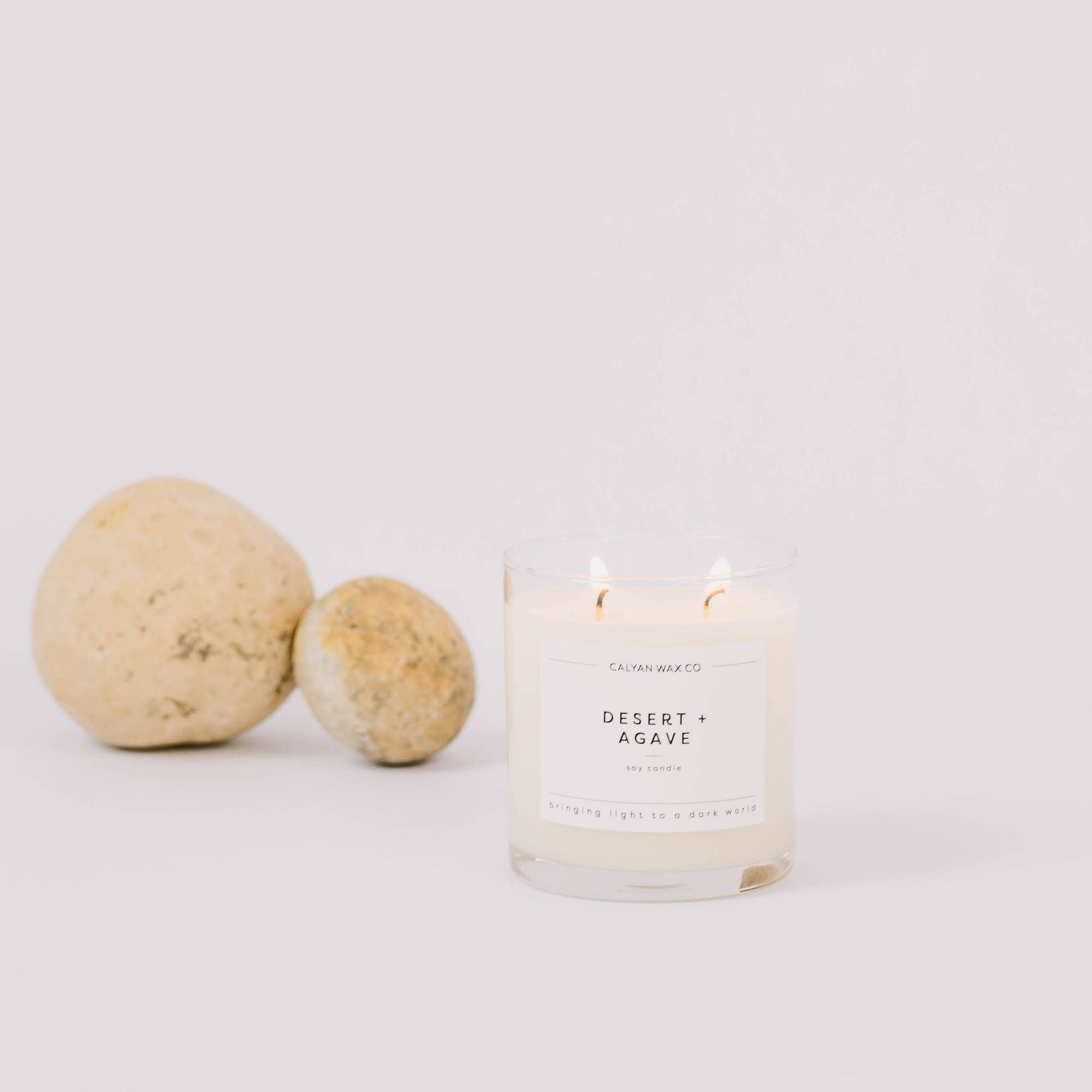 Desert + Agave Glass Tumbler Soy Candle