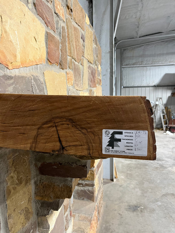 Live Edge Ash Fireplace Mantel