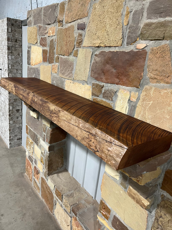 Live Edge Cherry Fireplace Mantel