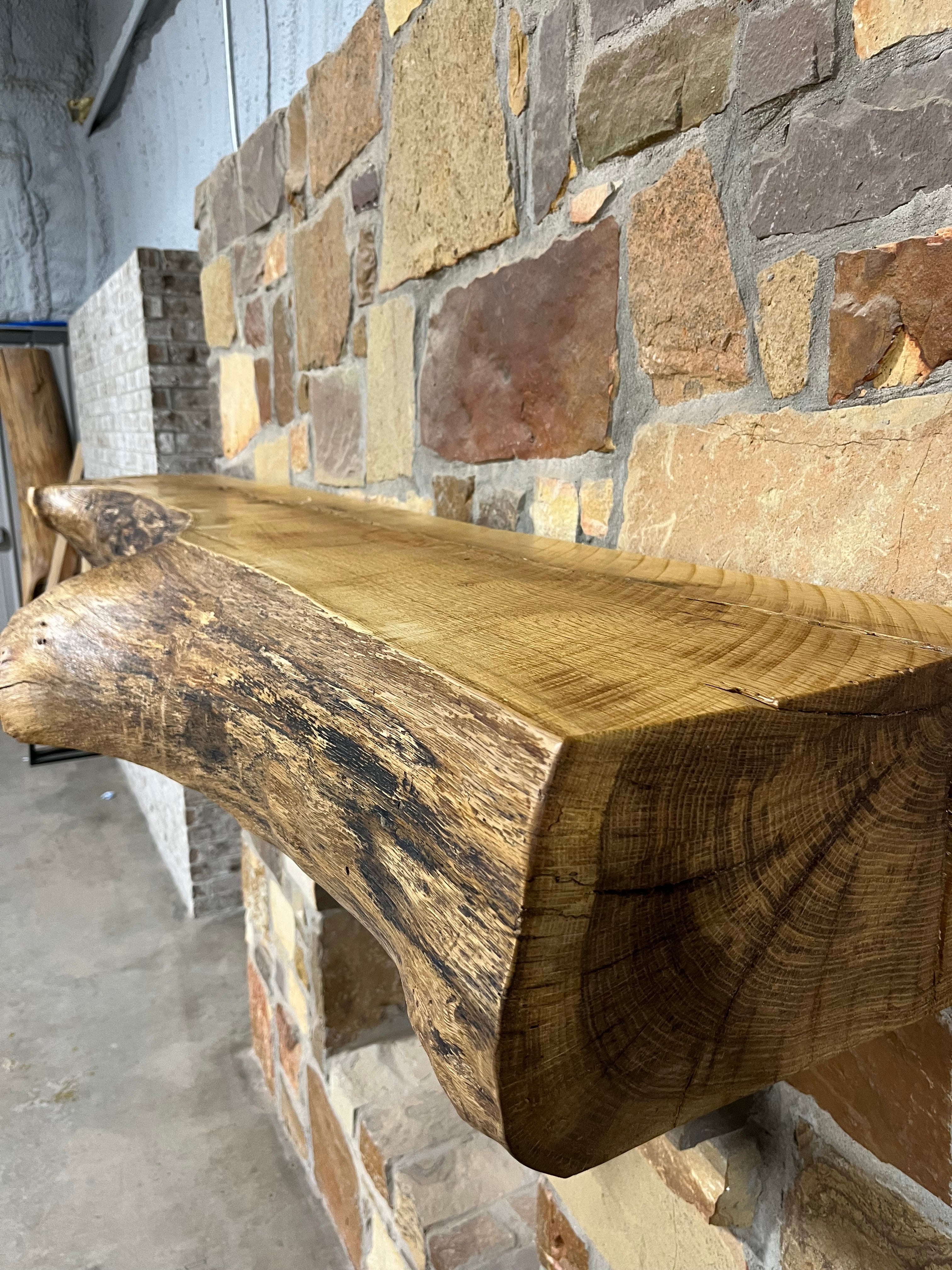 White Oak Fireplace Mantel - 0