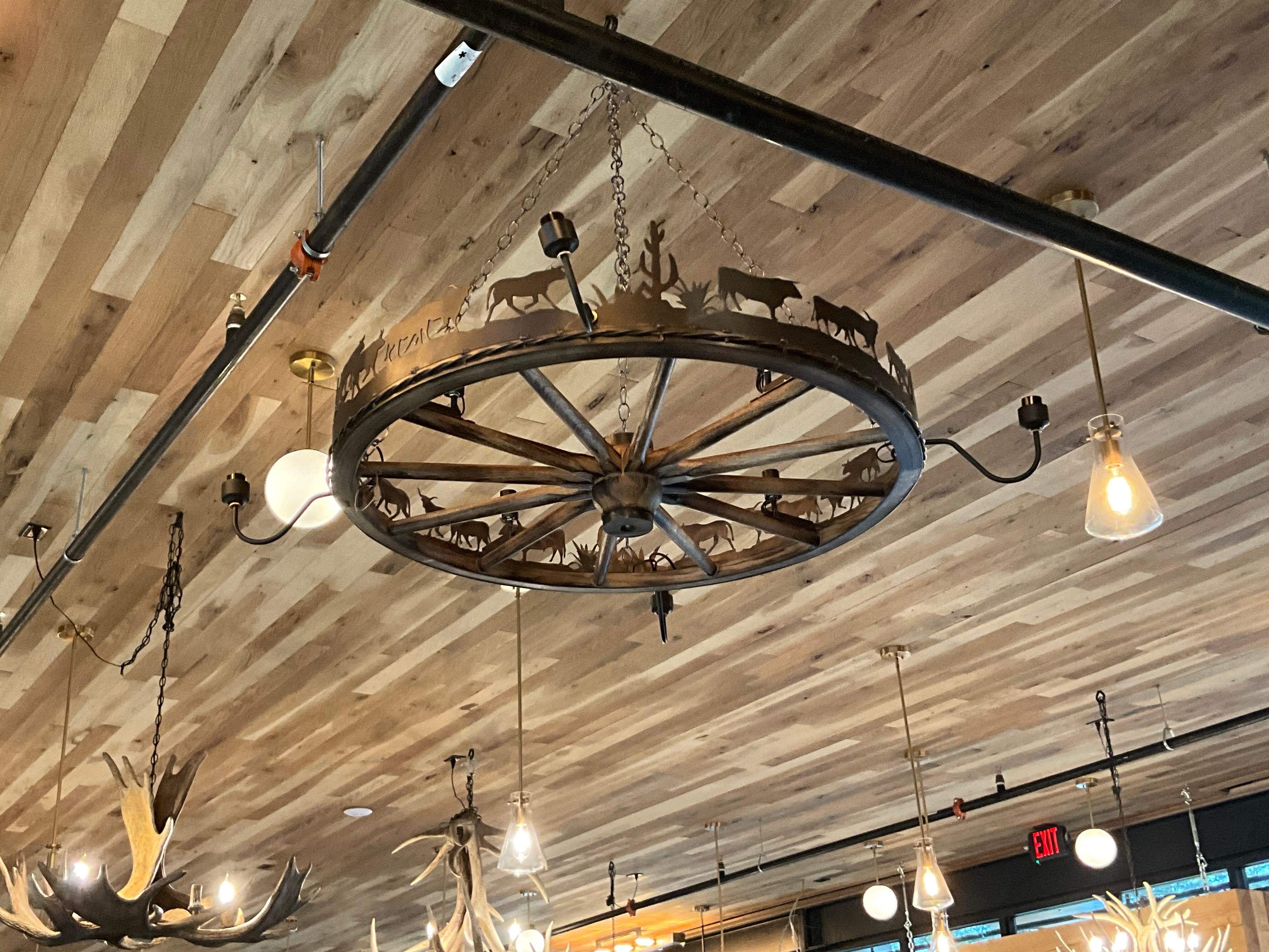 Wagon Wheel Chandelier