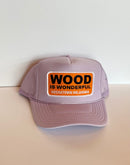 Wood Is Wonderful Hochatown OK Lavender Otto Trucker Hat-2