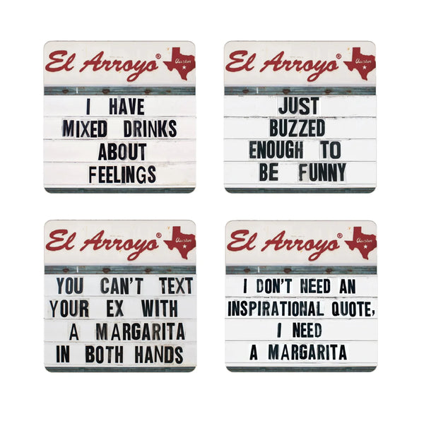El Arroyo's Coasters (Set of 4) I Have Mixed Drinks