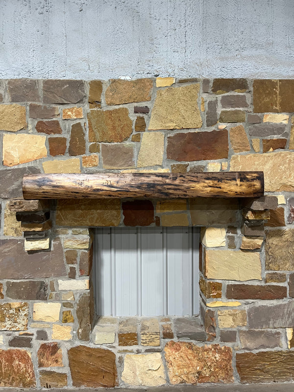 Live Edge Walnut Fireplace Mantel