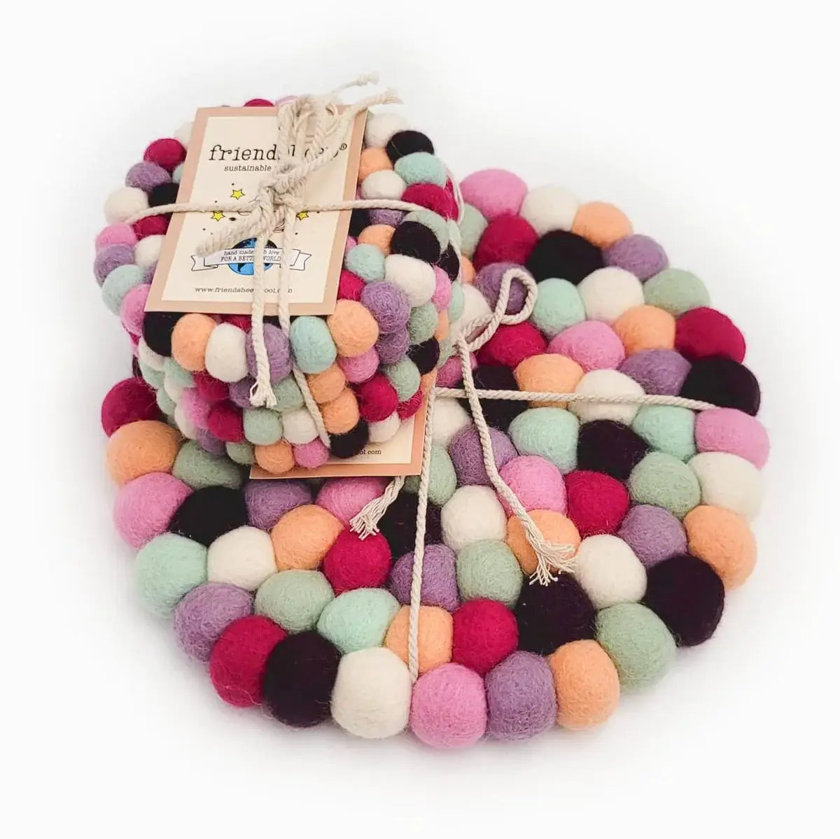 Friendsheep - Macarons Eco Coasters: Set of 4 - Eco Coasters - 0