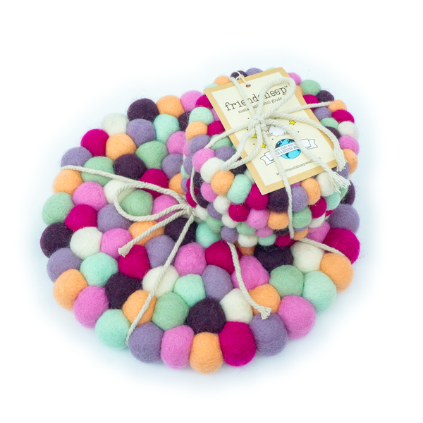 Friendsheep - Macarons Eco Coasters: Set of 4 - Eco Coasters