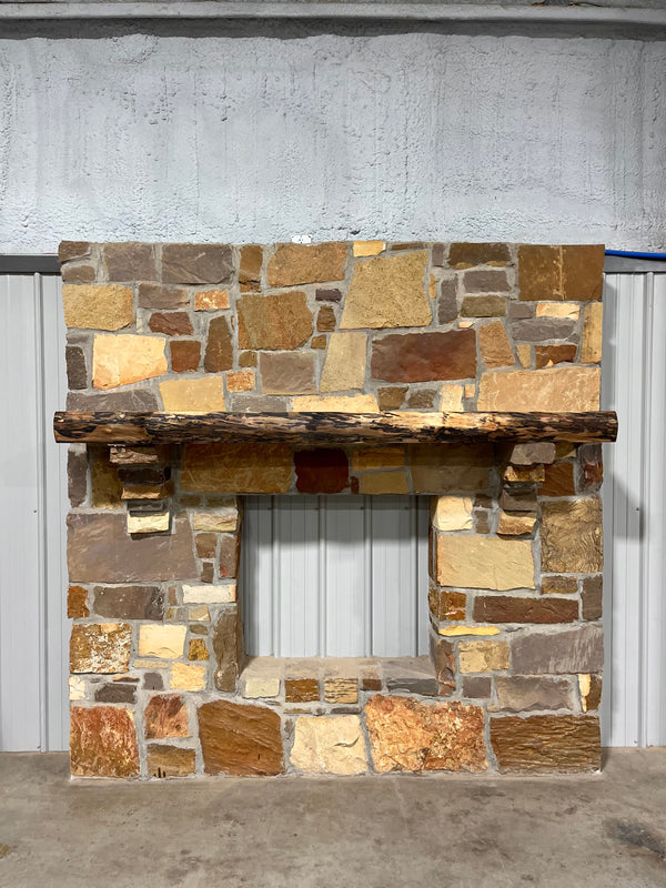 Live Edge Walnut Fireplace Mantel