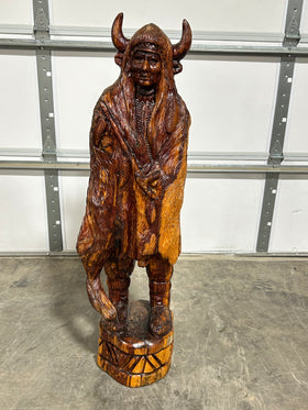 Indian Full Body with Horns Carving