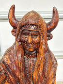 Indian Full Body with Horns Carving-2