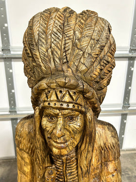 Indian Full Body with Axe and Pipe Carving - 0