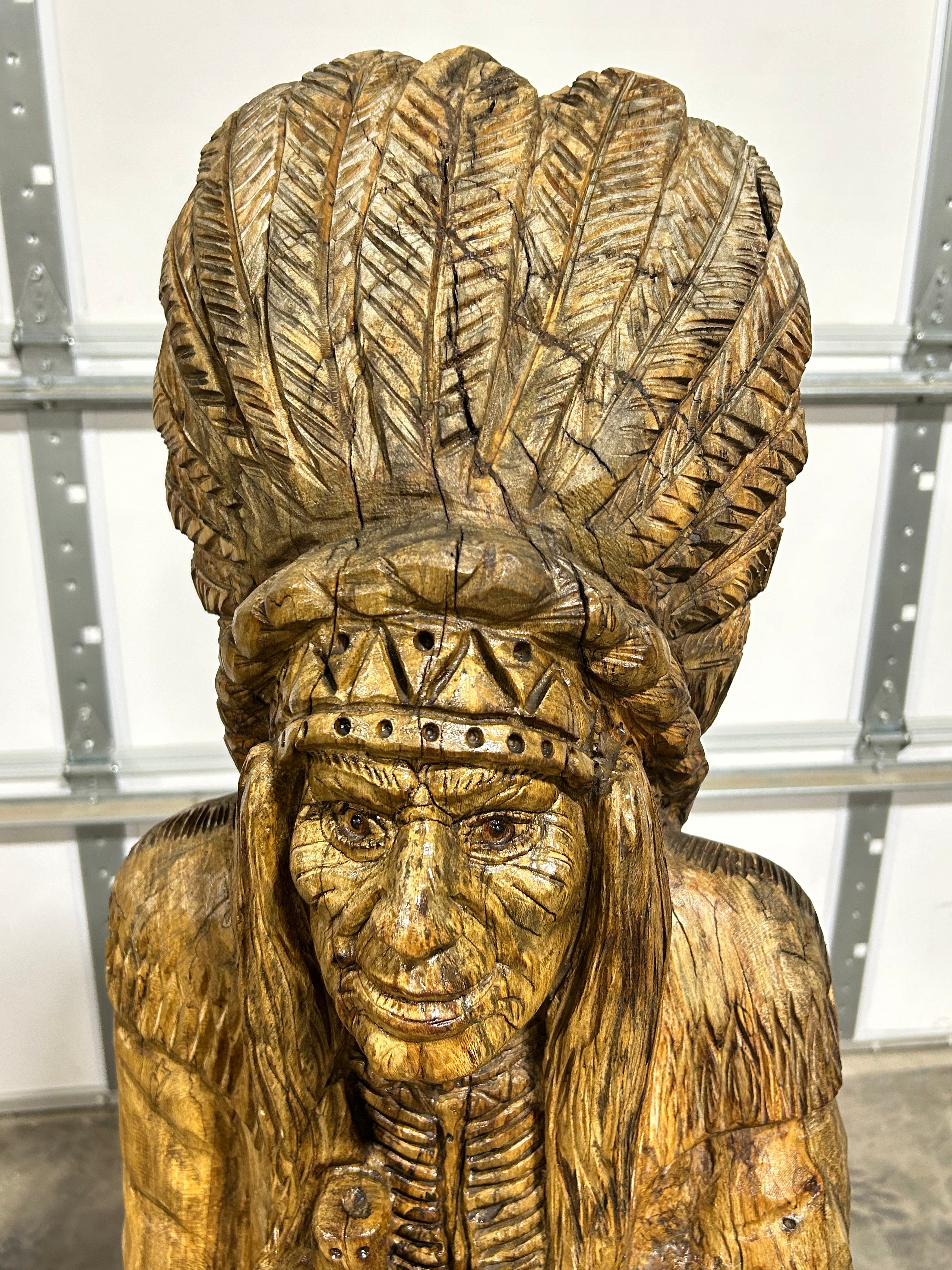 Indian Full Body with Axe and Pipe Carving - 0