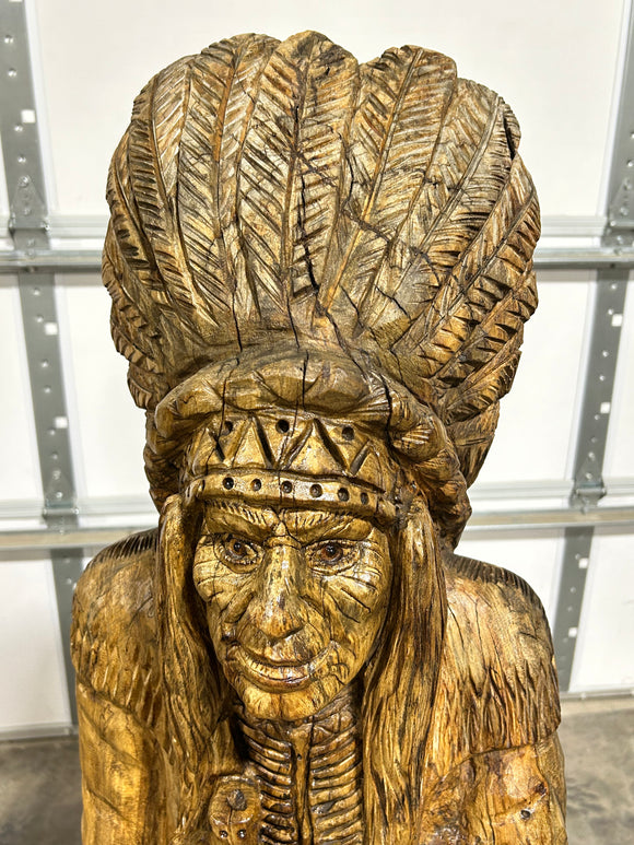 Indian Full Body with Axe and Pipe Carving