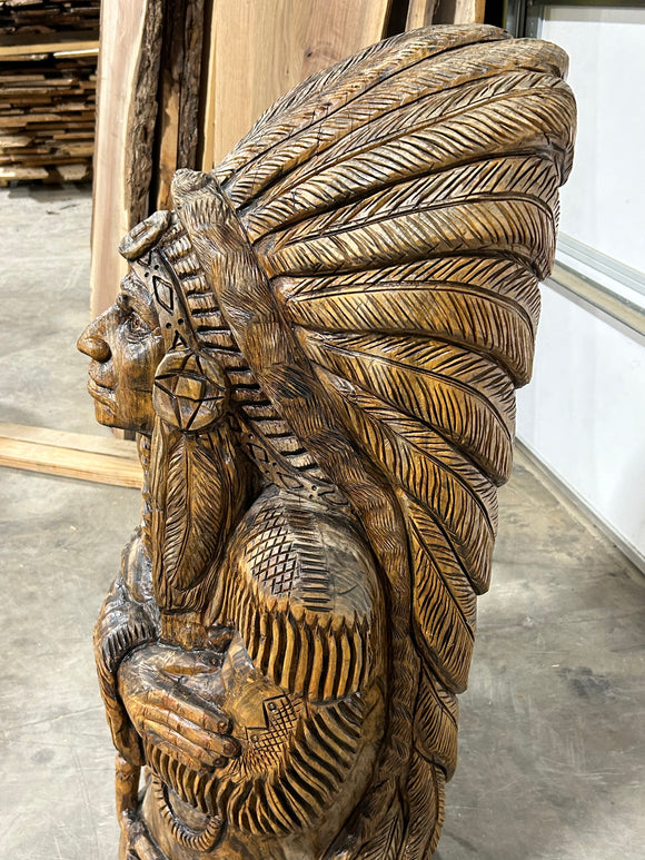 Indian Headdress Full Bust Carving(HOLD FOR J.ROBERTS)
