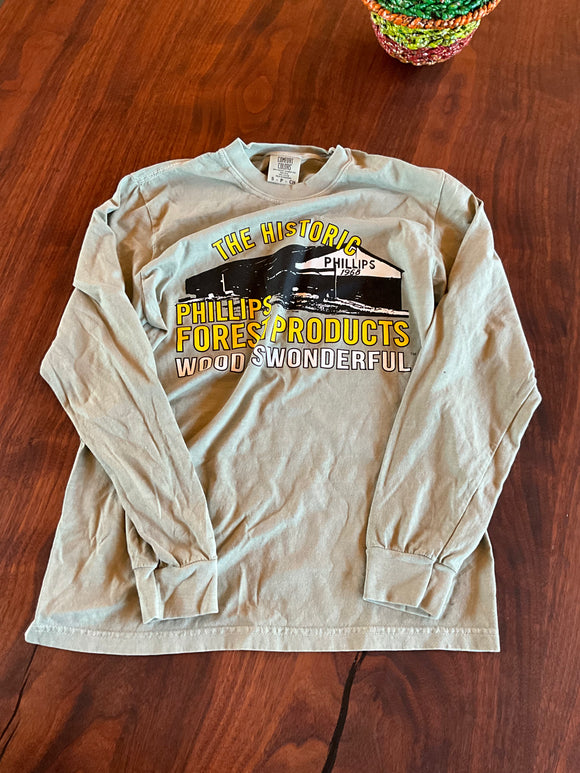 The Historic Phillips Forest Products Large long sleeve| olive
