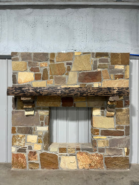 Live Edge Walnut Fireplace Mantel - 0