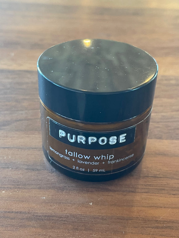 Purpose tallow whip - lemongrass + lavender + frankincense