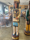painted wooden cigar indian
