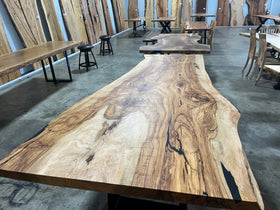 Live Edge Pecan Slab - 0