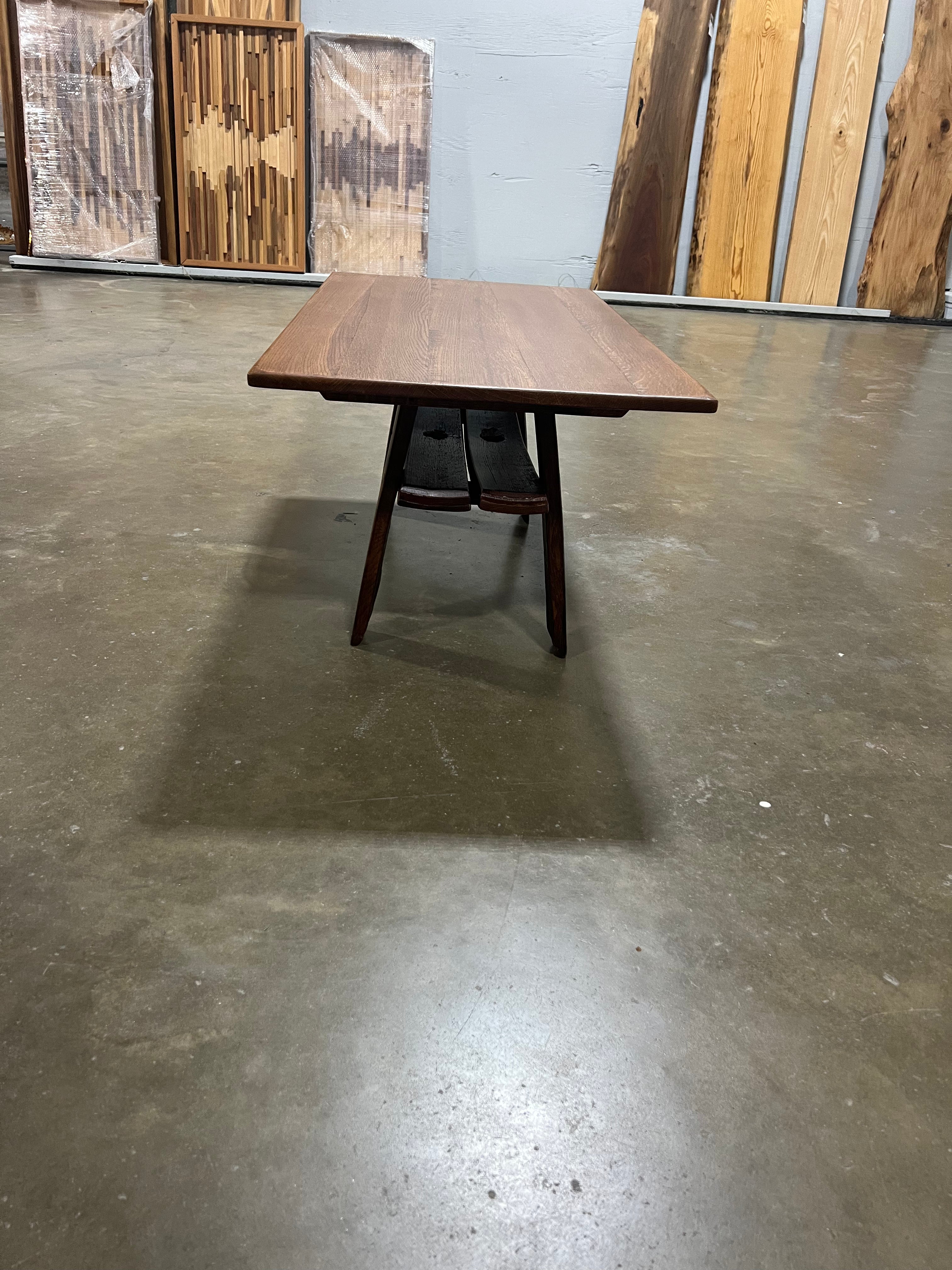 Rectangular Quartersawn White Oak Flat Top Coffee Table - 0