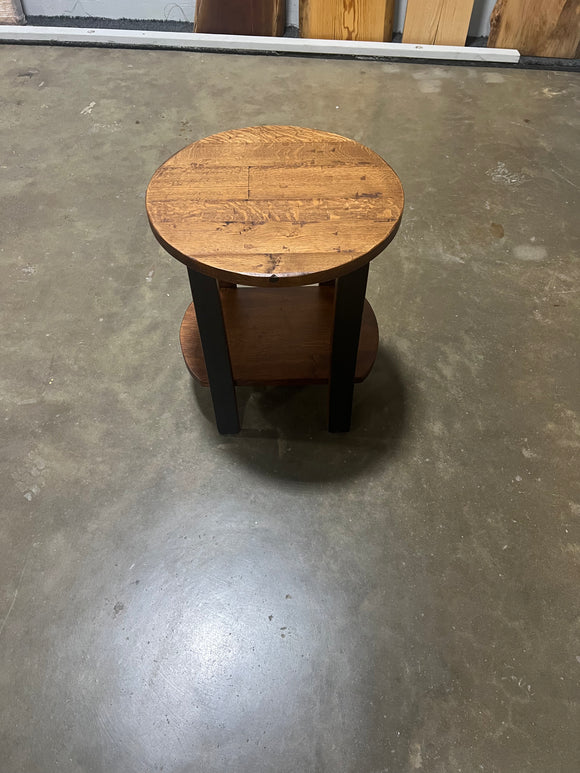 Round Quartersawn White Oak  End Table
