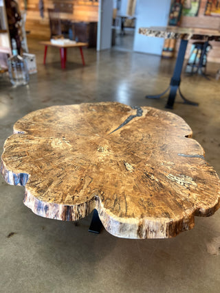 Spalted Maple Coffee Table w/ Eclipse Base