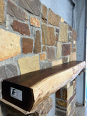 Live Edge Walnut Fireplace Mantel
